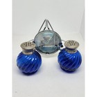Vtg Cobalt Blue Salt   Pepper Shaker Mackinaw Bridge Souvenir