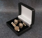 1964-65 New York World   s Fair Cufflinks Tie Tack Set Unisphere Gold-tone 3pc Set