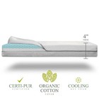 Organic Cotton Covered 2-sided Crib Mattress   Premium Memory Foam Hypoallerg   