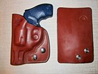 Brown Leather Wallet   Pocket Revolver Holster Choose Gun   Right Or Left Hand