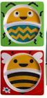 Kids Divided Plates - Set Of 4 - Ladybug  Bee  Bug   Frog - Melamine  Bpa Free