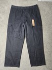 Dickies Loose Fit Cargo Pants Men s Size 40x32 Color Black Cotton Striaght