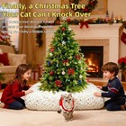Christmas Cat Tunnel Bed With Warm Mat  Large Square Kitty Toy   Tree Skirt