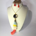 Boho Tassel Necklace And Earring Set Nwt New W tag Summer Vibes Wild Flower