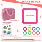 Weaving Loom Kit 2 Pcs 7 Inch Frame 400 Loops 2 Crochet Hooks Bag Craft