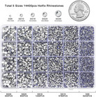 Crystal Hotfix Rhinestones Multi Sizes Kit  14400 Pcs Heat Fix Rhinestone For Be