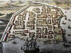 Santa Domingo Harbor 1754 Dominican Republic Birds-eye View Engraved Print