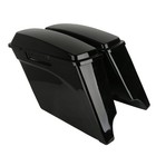 5  Stretched Hard Saddlebags For Road King Street Glide 1993-2013 Vivid Black