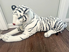 Melissa   Doug Giant Siberian White Tiger Lifelike Stuffed Animal