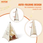Vevor Kids Play Tent Teepee Tent For Kids Foldable Toddler Tent With Mat And Bag