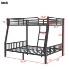 Twin Xl Full Xl Over Queen Bunk Bed Heavy Duty Metal Bunk Bed Frames Bedroom Set