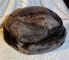 Vintage Ll Bean Mouton Lamb Fur Hat With Ear Flaps Water Repellent Brown