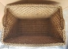 Antique Extra Large Rectangular Willow Gathering Basket With Handles 34x24x14 In