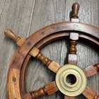 18 nautical Wooden Brass Ship Wheel Wall Decor  Heavy Duty  Solid Wood