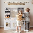 Robud Pretend Play Corner Kitchen Interactive Wooden Kids Set W  Lights   Sounds