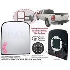 Replacement For Towing Mirror Glass Left Heated With Signal Light 2007-2014 Gm