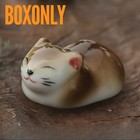 Ceramic Chopstick Holder Set - 6 Chopstick Rests  Hand-painted Laying Cat