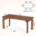 63  Solid Wood Executive Desk With Curved Legs  Rectangular Office Computer Desk
