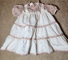 Vintage Baby Dress 2t Girl Toddler Party Floral Lace Cream Pictures Made In Usa 