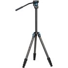 Sirui St124 4-section Carbon Fiber Tripod   Va-5 X Fluid Head Kit