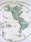 1876 Stieler Map  Western Hemisphere - North South America United States - World