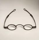 Early 19th C Steel Spectacles Sliding Loop End Temple Glasses Marked Antique And