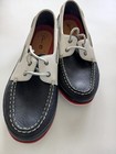 Clarks Leather Blue   White Boat Comfort Shoes Women s Size 10