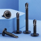 140pcs  10 X 3 4  Self Drilling Metal Screws Black Zinc Stainless Steel Truss