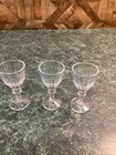 Set Of 4  Cordial Short Stem Glasses Wine Clear Glass 4 Inch Dinner Toasting Cup