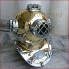 Antique Brass Scuba Deep Sea Diving Divers Helmet Mark V U s Navy Vintage 18 