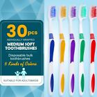 30 Pcs Individually Wrapped Toothbrushes With Toothpaste Bulk  Disposable Tooth