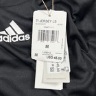 Adidas Men   s Size Medium Black white Team Issue Long Sleeve Jersey Hs7661 Nwt