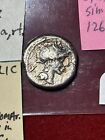 Roman Republic Silver Quinarius  Circa 120 Bc Head Of Roma Rev Victory In Biga