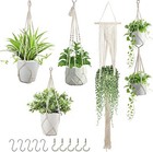 5pack Macrame Plant Hanger Flower Pot Hanging Baskets Plant Holder Home Decor