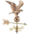 Patriotic American Eagle Cottage Weathervane Polished Copper W  Roof Mount