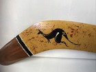 Boomerang Wooden Kangaroo Aboriginal Australian Dot Art 22   
