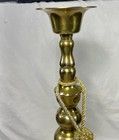 Homco Japan Brass Candlestick Holder 18  Tall Vintage Brass