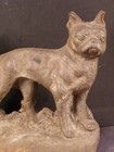 Antique Cast Iron Metal French Bulldog Bookends Paperweights Door Stop Statue 2 