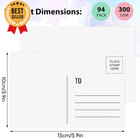 94pcs Blank 4x6 Postcards  300 Gsm White Paper For Mailing   Invitations