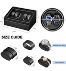 Lalahoo 4 Watch Winder Automatic Watches Plus Storage For 6 Watches