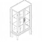 3-tier Lighted Glass Display Curio Cabinet curio Wine Artwork Display Cabinet