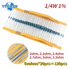 6 Values  20pcs 1 4w Metal Film Resistor 1  Tolerance 2   3 3   Car Airbag Repair