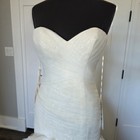 Essense Sample Mermaid Wedding Dress Size 10 Ivory Ruched Tulle Sweetheart
