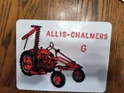 Vintage Raised Image Tractor Magnet - Orange - Alice Chalmers G - 9-3 4  X 7 5 