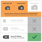 Dslr Camera And Zoom Lens Sleeve Case With Accessory Storage   Strap Openings