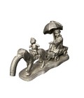 2 Vtg 90s Michael Ricker Pewter Circus Figurines Girl Dog Elephant Clown Signed