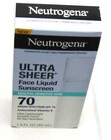 Neutrogena Ultra Sheer Face Liquid Sunscreen Lotion Mineral Sensitive Skin Spf70