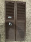 Mid America Open Louver Vinyl Shutters Federal Brown  1 Pair 