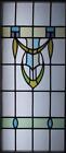 Pretty Abstract Large Old English Leaded Stained Glass Window 20  X 42 25 