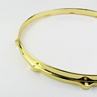 1 Pc Die Cast 14  Snare Drum Hoop 10 Lug   Hole Brass Finish Top Batter Side